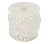 Mutuer Pearl Beads String Chain Garland, 10m/roll Grinding Pearl Wire Beads Garland String DIY Wedding Decoration for Party Home Decoration 8mm (White)