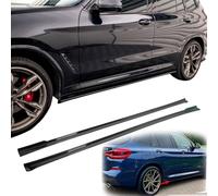 MUTUSAISI Car Side Skirt Extension Rocker Blades Lip Panel Spoiler Splitter Fit For BMW X3 G01 F97 M Sport X3M 2018-2024 2PCS Accessories