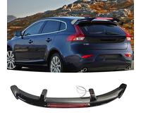 MUTUSAISI Car Universal Rear Window Roof Spoiler Drilling Installation Wing,W/Light,Fit For Volvo V40 2012-2019 D2/ D3/ D4/ Inscription/Momentum/R-Design/SE/ T2/ T3 Glossy Black Accessories
