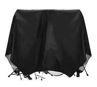 MUTUSHI Drum Set Dust Cover Waterproof Dustproof Protective Cover Suitable for Most Drum Frames with Weighted Angles and Sewing Rings High Density Oxford Cloth 108"L x 80"W Black