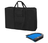 MUTUSHI Folding Poker Table Bag for 84" Oval Poker Table 600D Waterproof Storage Cover with Large Capacity for Folding Picnic Bench Storage 45.3" L x 9.8" W x 45.3" H Black