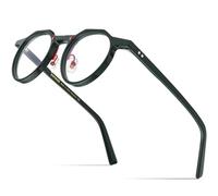 MUTYNE Acetate Glasses Frame Men Vintage Retro Round Eyeglasses Women Spectacles Eyewear,Dark Green,One size