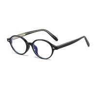 MUTYNE Acetate Oval Glasses Frame Women Men Rivets(Black)