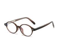 MUTYNE Acetate Oval Glasses Frame Women Men Rivets(Brown)