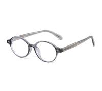 MUTYNE Acetate Oval Glasses Frame Women Men Rivets(Gray)