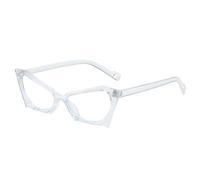 MUTYNE Cat Eye Polygonal Glasses Women Men Vintage Luxury(Clear)