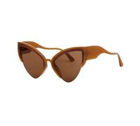 MUTYNE Cat Eye Sunglasses For Women, Half Frame Design, Retro Outdoor Sun Protection Uv400(C5)