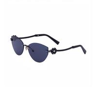 MUTYNE Cat Eye Sunglasses For Women, Rimless Metal Frames, Diamond-Set Uv Sunglasses(C1)