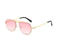 MUTYNE Classic Double Bridge Sunglasses for Men Women Full Metal Frame Teardrop Glasses Trendy Retro Large Shade Eyewear B