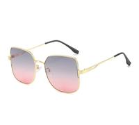 MUTYNE Classic Oversized Square Frame Sunglasses Women Men Fashion Personality Outdoors Driving Summer Traveling Eyewear Uv400(Gold Gray Pink)