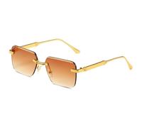 MUTYNE Classic Square Metal Sunglasses for Men Women Retro Rectangular UV400 Protection Trendy Stylish Fashion Eyewear for