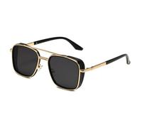 MUTYNE Classic Square Metal Sunglasses for Men Women Retro Rectangular UV400 Protection Trendy Stylish Fashion Eyewear for