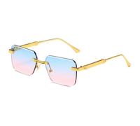MUTYNE Classic Square Metal Sunglasses for Men Women Retro Rectangular UV400 Protection Trendy Stylish Fashion Eyewear for