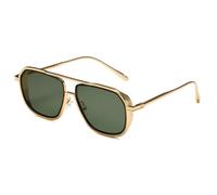 MUTYNE Classic Square Metal Sunglasses for Men Women Retro Rectangular UV400 Protection Trendy Stylish Fashion Eyewear for