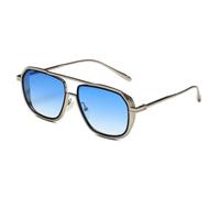 MUTYNE Classic Square Metal Sunglasses for Men Women Retro Rectangular UV400 Protection Trendy Stylish Fashion Eyewear for