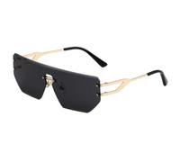 MUTYNE Classic Square Metal Sunglasses for Men Women Retro Rectangular UV400 Protection Trendy Stylish Fashion Eyewear for