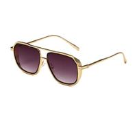 MUTYNE Classic Square Metal Sunglasses for Men Women Retro Rectangular UV400 Protection Trendy Stylish Fashion Eyewear for
