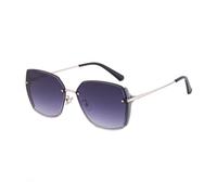 MUTYNE Cut Edge Sunglasses For Women, Metal Temples Design, Double Beam Retro Simple Sun Protection Uv400(C1)