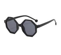 MUTYNE Cute Striped Polygon UV400 Sunglasses Outdoor Sun Protection Sunglasses Eye Protection Glasses,Black,One size