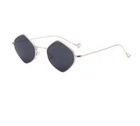 MUTYNE Diamond-shaped sunglasses for women, with metal temple design, retro-chic street-style UV protection sunglasses.(C3)