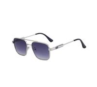 MUTYNE Double Beam Sunglasses For Men, Metal Frame Design, Retro Driving Sun Protection Uv400(C6)