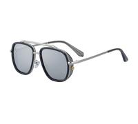 MUTYNE Double Beam Sunglasses For Women Men, Metal Temples, Vintage Uv400 Protection(C7)