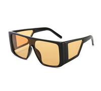 MUTYNE European Square Sunglasses Big Oversized Flat Top Sun Glasses Female Luxury Mask Vintage Retro Shades Women Men Uv400,C3,One size