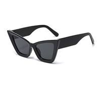 MUTYNE Fashion Cat Eye Sunglasses Women Retro Black Cateye Sun Glasses Classic Vintage UV400 Outdoor,black,one size