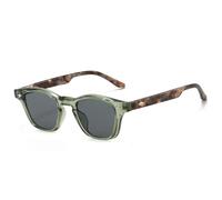 MUTYNE Fashion Double Color Cat Eye Women Sunglasses Retro Rivets Men Shades Uv400(Green pattern gray)