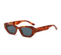 MUTYNE Fashion Irregular Cat Eye Sunglasses Women Shades Uv400 Retro Men Trending Punk Gradient(Amber grey)