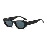 MUTYNE Fashion Irregular Cat Eye Sunglasses Women Shades Uv400 Retro Men Trending Punk Gradient(Black gray)