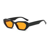 MUTYNE Fashion Irregular Cat Eye Sunglasses Women Shades Uv400 Retro Men Trending Punk Gradient(Black orange)