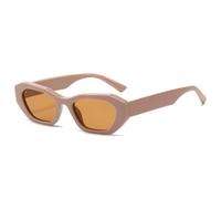 MUTYNE Fashion Irregular Cat Eye Sunglasses Women Shades Uv400 Retro Men Trending Punk Gradient(Pink tea)