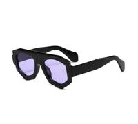 MUTYNE Fashion Irregular Square Women Sunglasses Shades Uv400 Retro Men(Black Purple)