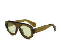 MUTYNE Fashion Irregular Square Women Sunglasses Shades Uv400 Retro Men(Olive Green Green)