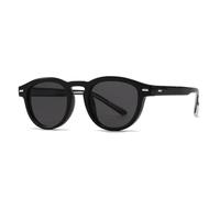 MUTYNE Fashion Oval Women Luxury Sunglasses Shades Uv400 Retro Rivets Men Olive Green(Black grey)