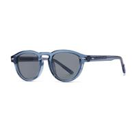 MUTYNE Fashion Oval Women Luxury Sunglasses Shades Uv400 Retro Rivets Men Olive Green(Blue grey)