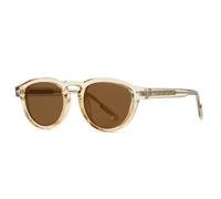 MUTYNE Fashion Oval Women Luxury Sunglasses Shades Uv400 Retro Rivets Men Olive Green(Champagne tea)