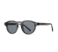 MUTYNE Fashion Oval Women Luxury Sunglasses Shades Uv400 Retro Rivets Men Olive Green(Grey grey)