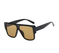 MUTYNE Fashion Oversized Square Sunglasses Women Retro Gradient Shades Uv400(Black light tea)