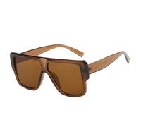 MUTYNE Fashion Oversized Square Sunglasses Women Retro Gradient Shades Uv400(Brown tea)