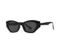 MUTYNE Fashion Polygon Cat Eye Double Color Women Luxury Sunglasses Retro Gradient Eyewear Shades UV400 Men Sun Glasses,c1 black grey