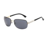 MUTYNE Fashion Rimless Imitation Diamond Women's Sunglasses Luxury Big Frame Men Outdoor Travel Uv400(Black Gray)