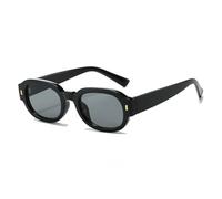 MUTYNE Fashion Rivets Men Square Gradient Sunglasses Shades Uv400 Retro Jelly Color Women Trending Oval(Black gray)