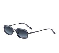 MUTYNE Fashion Small Square Frame Metal Women Sunglasses Trendy Luxury Men Outdoor Driving Uv400(Gun Gray Green)