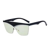 MUTYNE Fashion Square One-piece Women Sunglasses Luxury Big Frame Sunglasses Men Outdoor Driving Travel Uv400(Black Green)