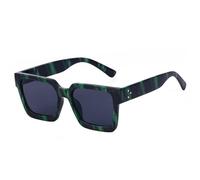 MUTYNE Fashion Square Women Luxury Sunglasses Retro Gradient Mirror Shades UV400 Men Rivets Sun Glasses,Green pattern grey,One size