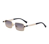 MUTYNE Fashion Trendy Small Square Women Sunglasses Classic Men Sunglass Driving Shade Uv400(Gold Gray Yellow)