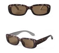 MUTYNE Fashion Vintage Rectangle Sunglasses Women Retro Frame Sun Glasses Trendy Lens Shades Eyewear UV400 Female,C13,one size