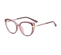 MUTYNE Fashion Women Cat Eye Frames Anti- Eyewear Uv400(Wine red)